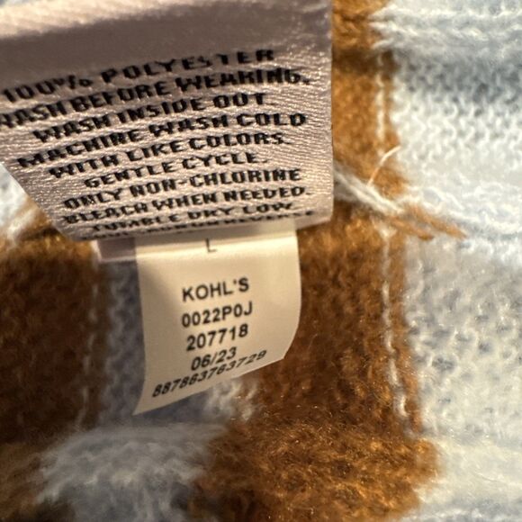 ' SO® Cropped Women’s Large Open-Stitch Hem Crewneck Sweater - Picture 6 of 10